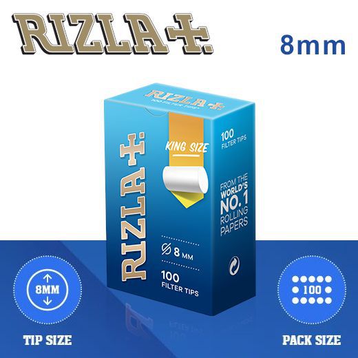 1000 Filtri RIZLA Regular 8 mm 8mm 10 scatole da 100 